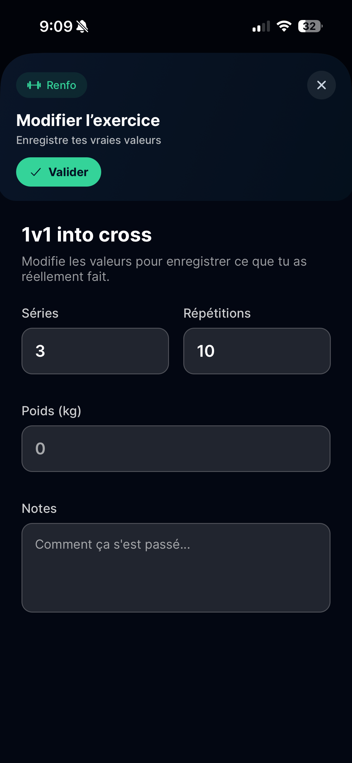 Écran de progression
